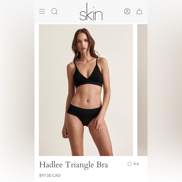 SKIN ORGANIC Blue Hadlee Triangle Bra Matching Set - Picture 7 of 7